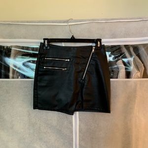 H&M Faux Leather Miniskirt